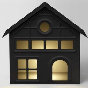 7.38" Battery Operated Lit Metal House Christmas Village Building - Wond…